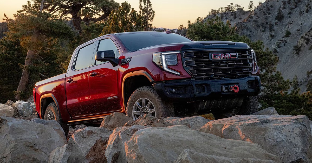 2025 GMC Sierra 1500 AT4X off-road pickup truck demonstrating extreme terrain capability