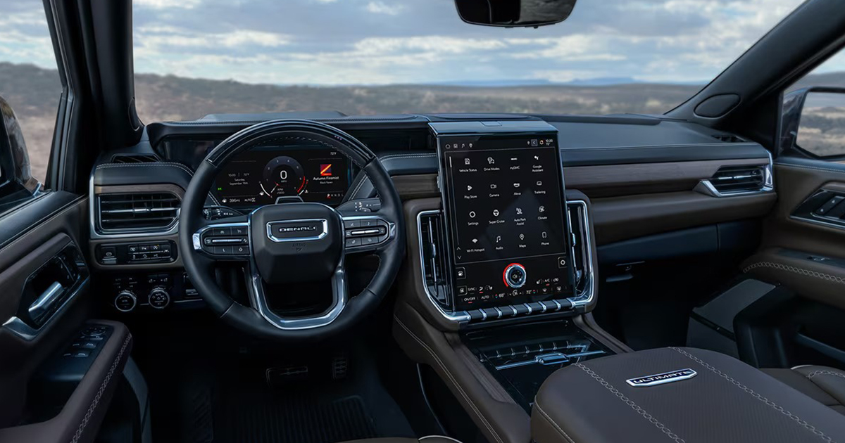 2025 GMC Yukon interior infotainment system featuring advanced technology and digital displays