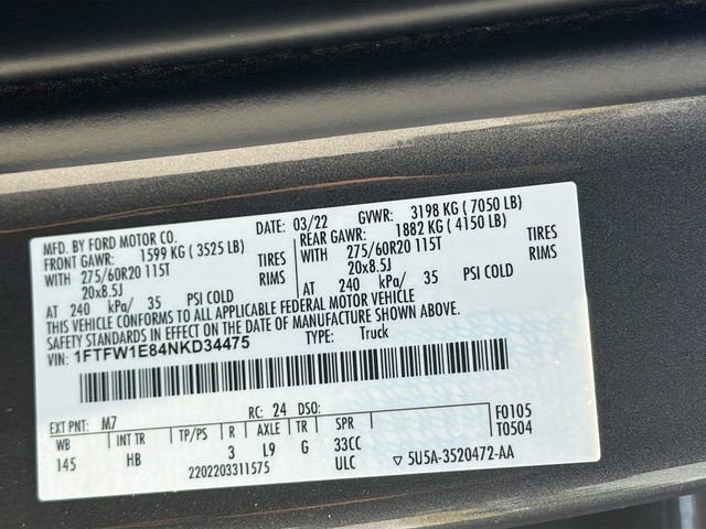 2022 Ford F-150 XL
